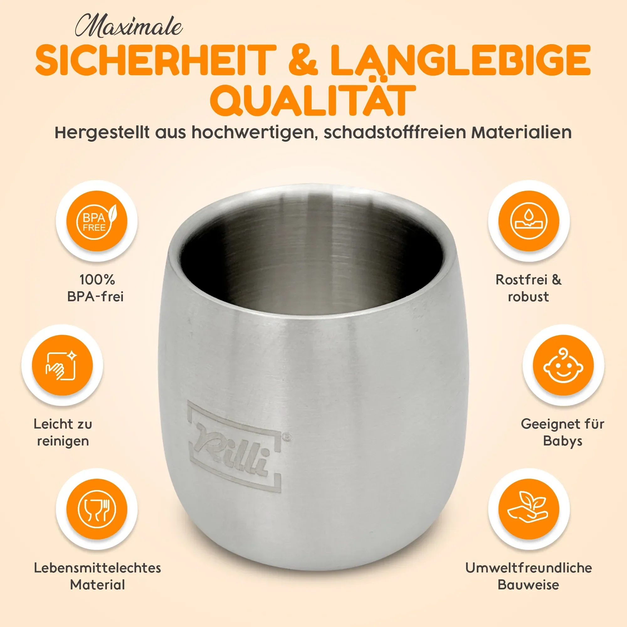 BLW Starter Set groß grau - geteilter Teller, tiefer Teller, Schüssel, 2x Becher - Thumbnail 13